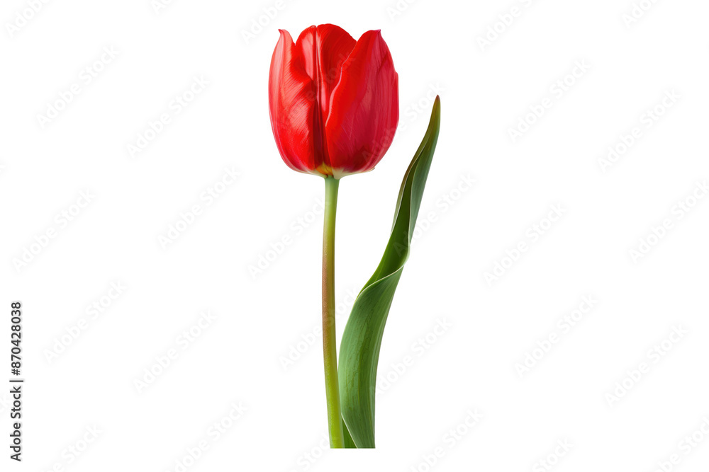 Red tulip flower isolated on transparent background Red tulip flower isolated on transparent background