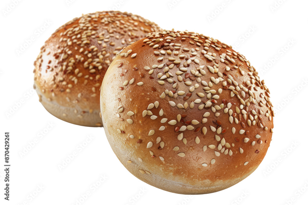 Sesame buns isolated on transparent background Sesame buns isolated on transparent background