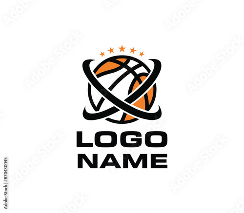 Basketball club logo. Basketball club, design template