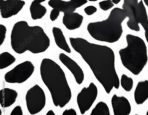Black and white Cow Spot Texture pattern