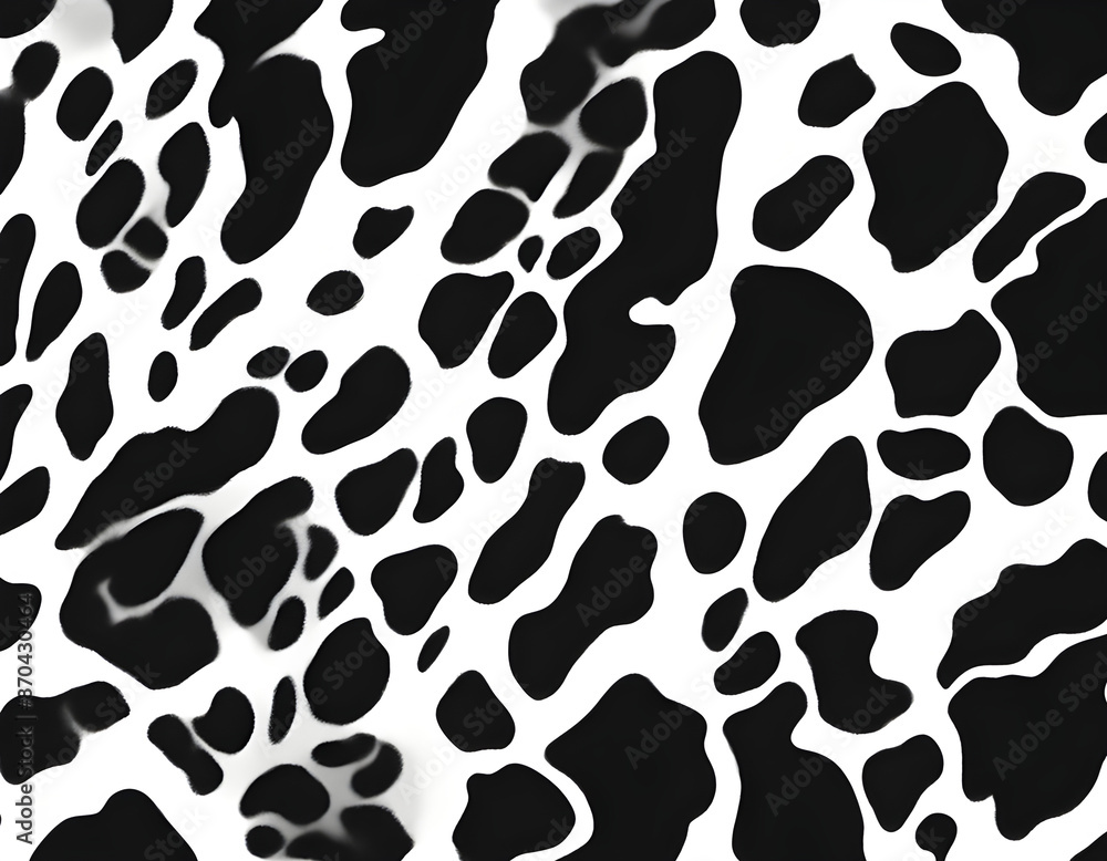 Black and white Cow Spot Texture pattern Black and white Cow Spot Texture pattern