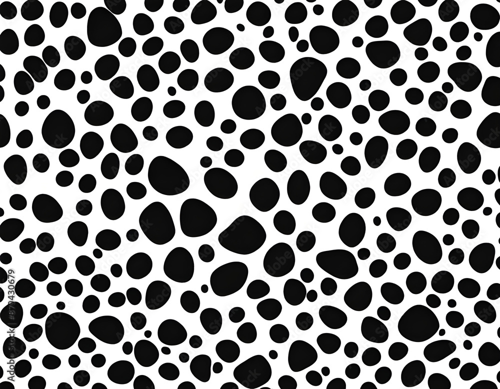 Black and white irregular abstract polka dots Black and white irregular abstract polka dots