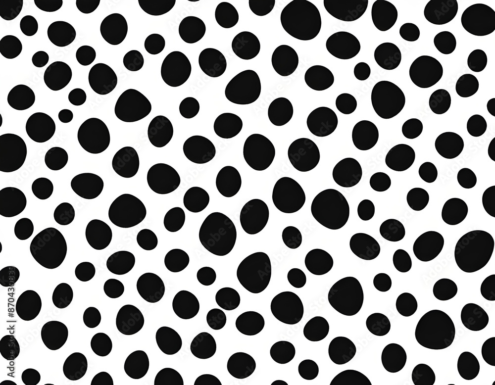 Black and white irregular abstract polka dots Black and white irregular abstract polka dots