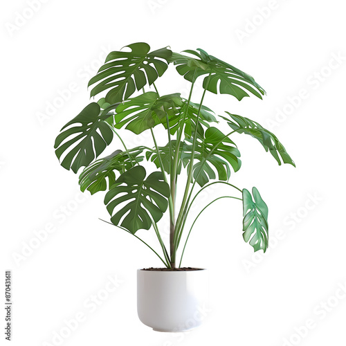 Image Description: A young potted plant with green leaves, isolated on a white background, symbolizing growth and nature