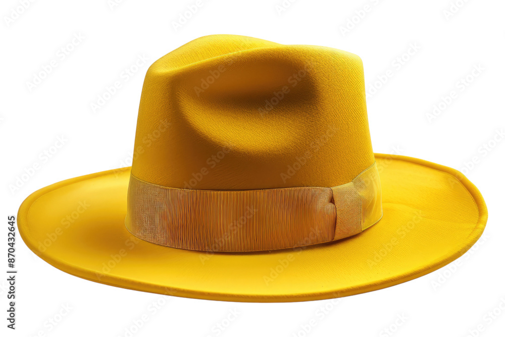 Yellow hat isolated on transparent background