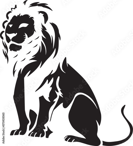 sketch of a tribal lion tattoo. lion king logo. vector drawing graceful and graceful king of beasts lion