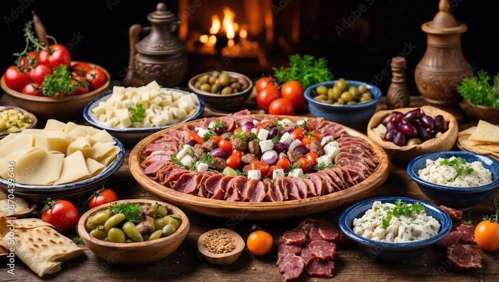 salad with cheese and olives salad with cheese and olives