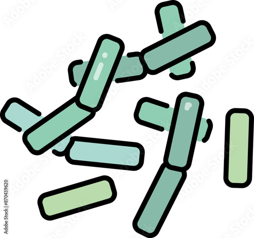 Mycobacterium tuberculosis line icon