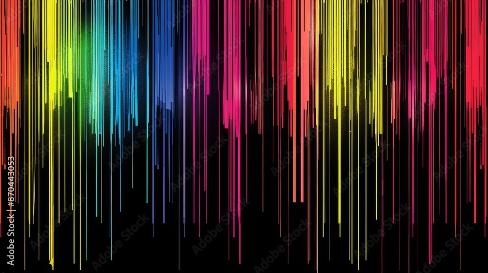Vibrant Rainbow Color Streaks on Black Background High-End Texture Computer Wallpaper, Abstract Art Design Vibrant Rainbow Color Streaks on Black Background High-End Texture Computer Wallpaper, Abstract Art Design