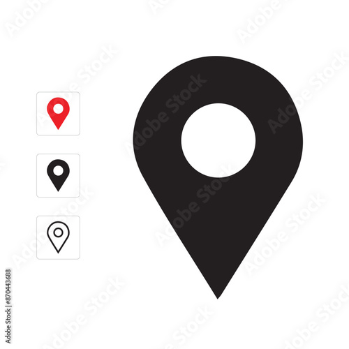 black marker Location Icon free icon