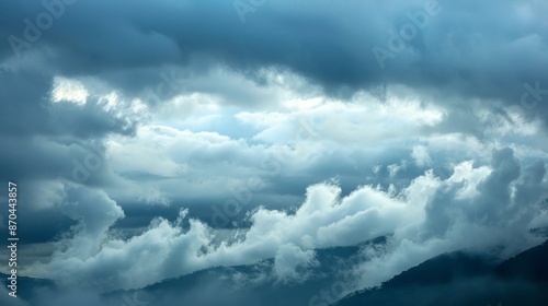 Wallpaper Mural Clouds cloak the sky in shades of gray, whispering secrets of impending rain. Torontodigital.ca