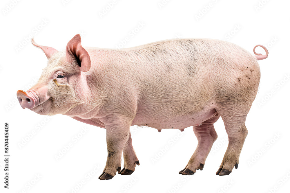 Fototapeta premium a close up of a pig