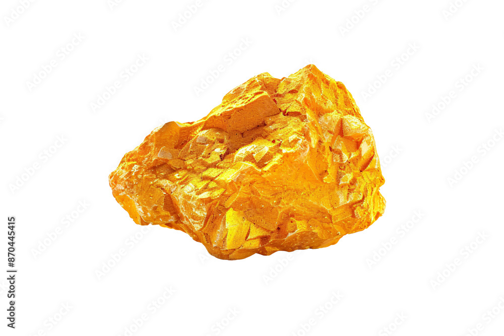 a yellow rock with a white background a yellow rock with a white background