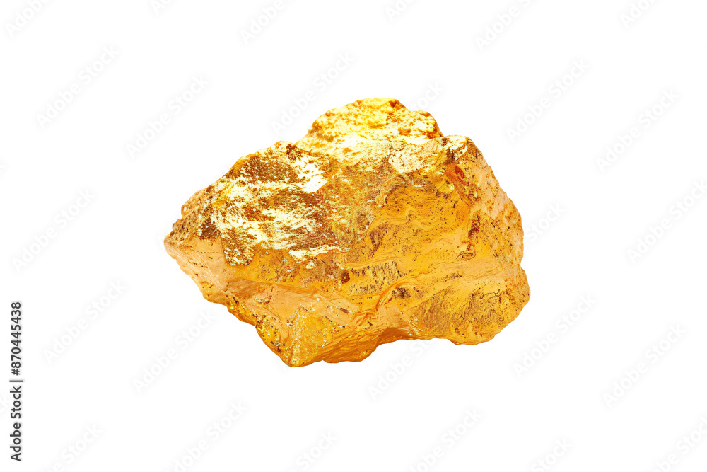 a gold nugget on a white background a gold nugget on a white background