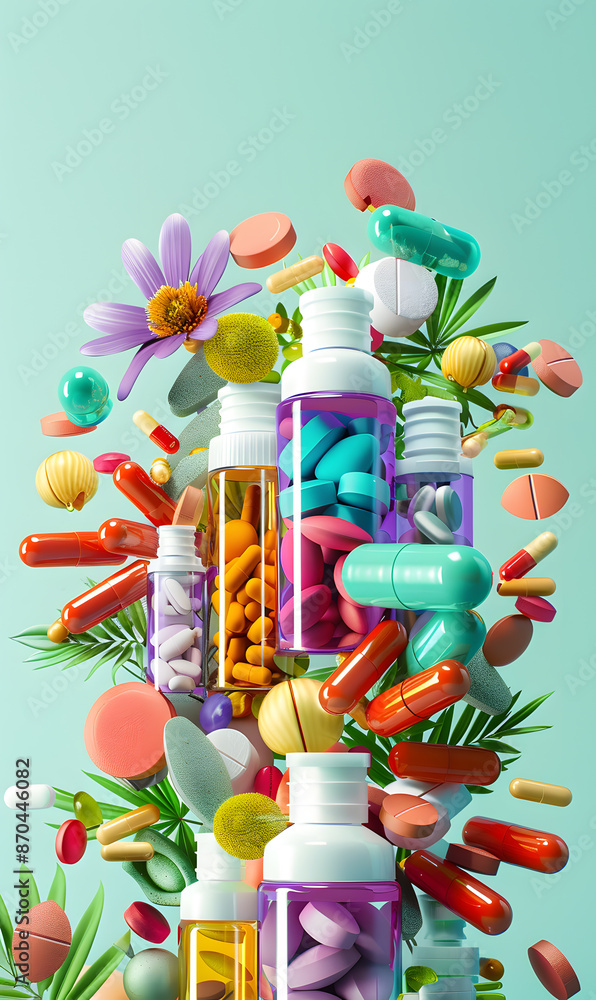 Medicines and dietary supplements, vitamins for health