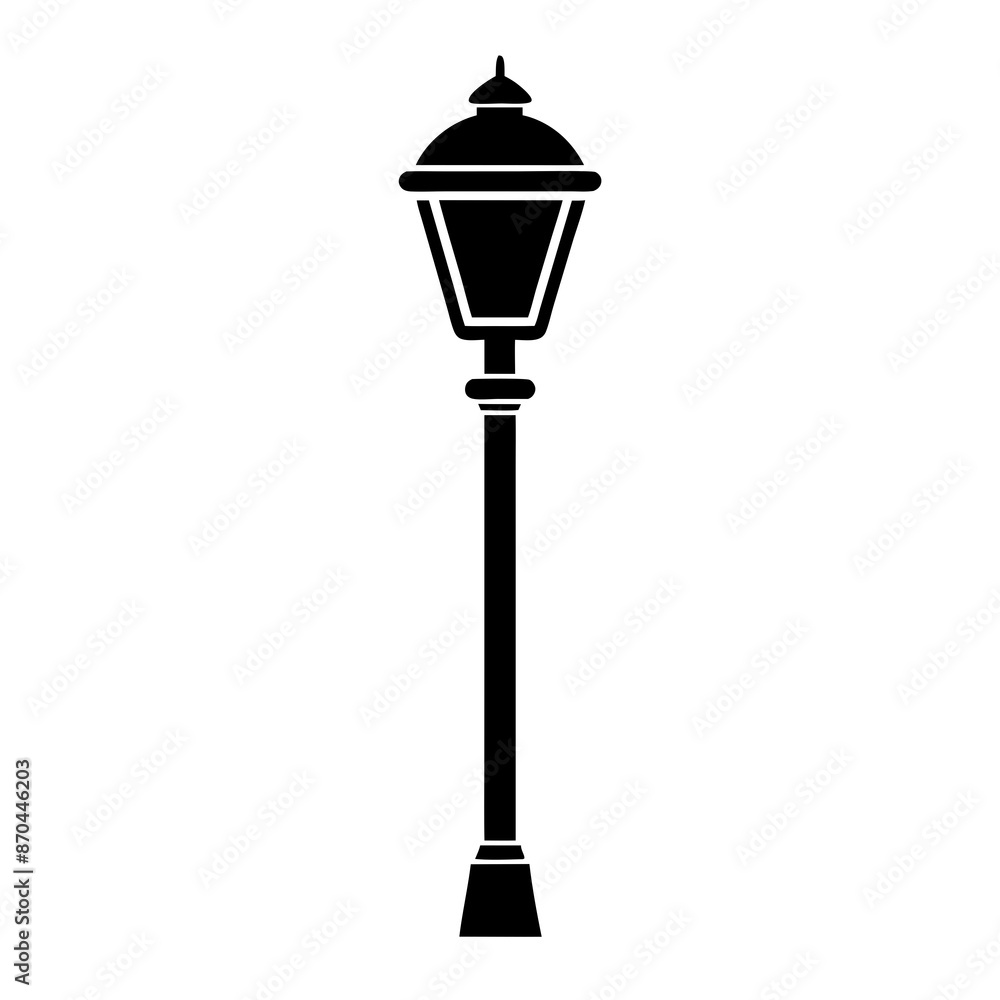 Lamppost icon, logo isolated vector art illustration Lamppost icon, logo isolated vector art illustration