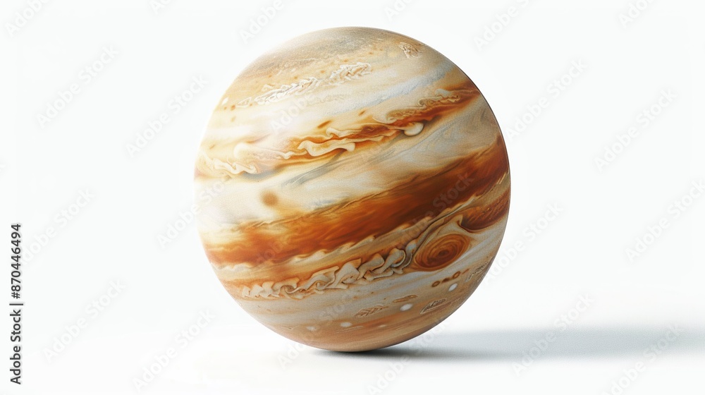 Realistic giant gas planet isolated on white background Realistic giant gas planet isolated on white background