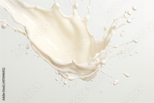 Milk splash close up, drink concept, package, illustration food, illustration 3D 