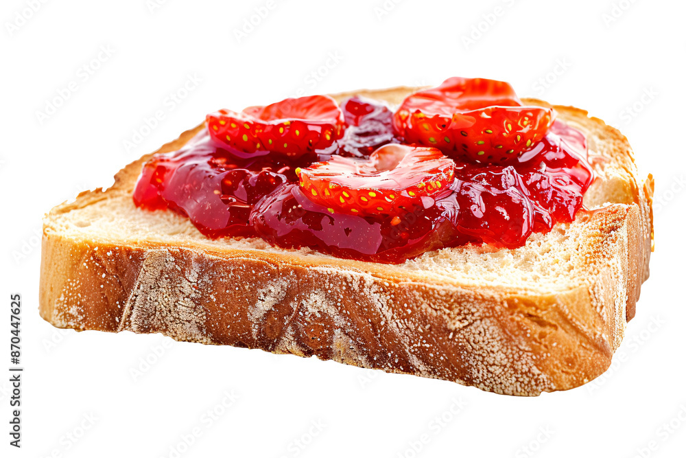 a slice of bread with strawberry jam a slice of bread with strawberry jam
