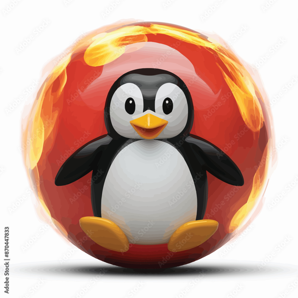 Fototapeta premium Panguin isolated on white background. 