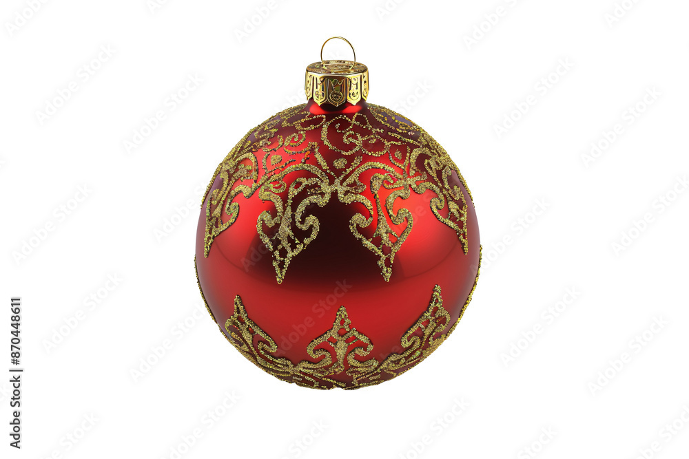 a red and gold christmas ornament a red and gold christmas ornament