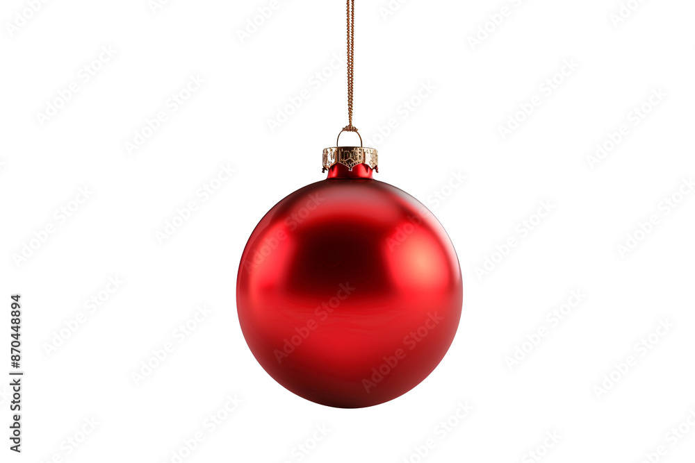 a red christmas ornament from a string a red christmas ornament from a string
