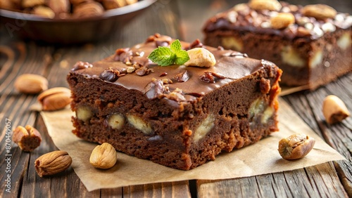 chocolate brownie with nuts