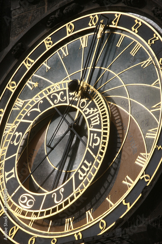 Prague Old town hall astronomical clock. 16th-Century.  Prague. Czech Republic.