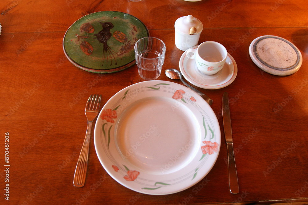 Dining room in a monastery. Dining room in a monastery.