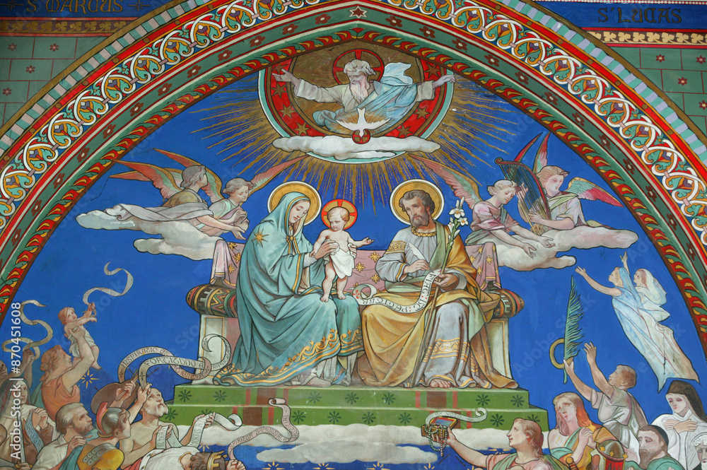 Obraz premium Saint-Michel de Frigolet Abbey. Holy family. France.