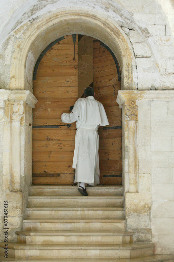Saint-Michel de Frigolet Abbey. Catholic monk.  France.