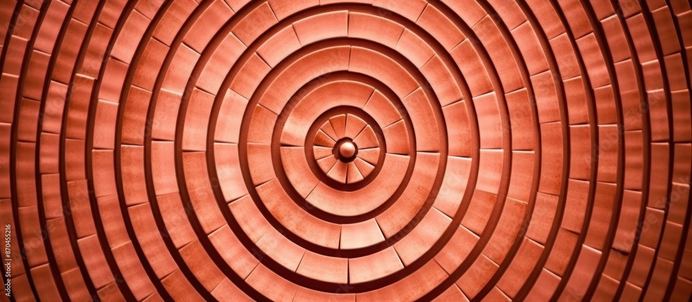 Fototapeta premium Circular Pattern of Orange Tiles