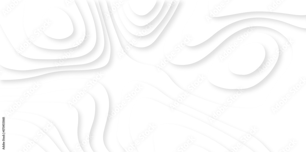 Abstract background vector spiral wavy line 3d paper cut white background. Abstract pattern with lines. Abstract sea map geographic contour map and topographic contours map background. Abstract background vector spiral wavy line 3d paper cut white background. Abstract pattern with lines. Abstract sea map geographic contour map and topographic contours map background.