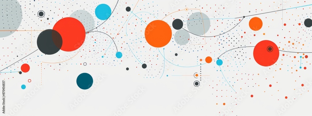 Abstract technology background with circles and dots Abstract technology background with circles and dots