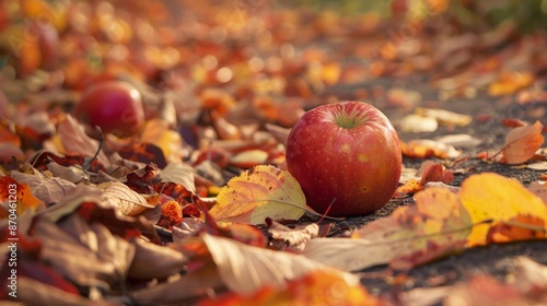 Crisp apples crunch underfoot, a sweet reminder of autumn's delicious offerings.