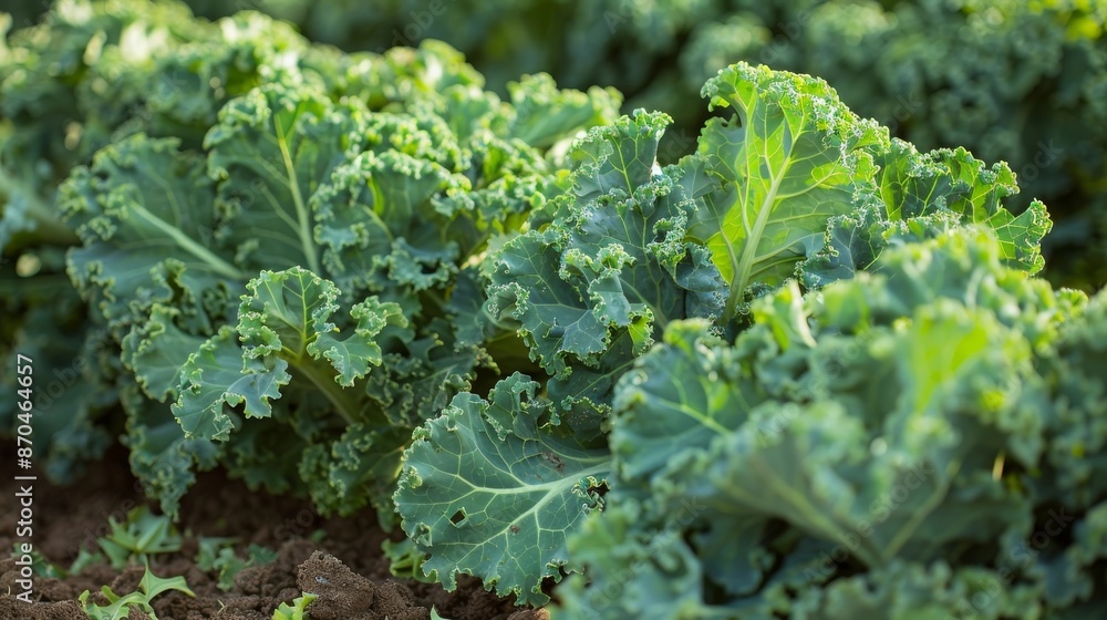 Lush Kale Plants Bathed in Warm Sunlight Nutritious Ingredient for Healthy Meals Lush Kale Plants Bathed in Warm Sunlight Nutritious Ingredient for Healthy Meals