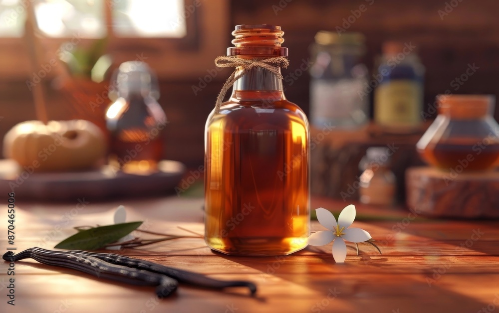 Captivating 3D of Premium Vanilla Extract Bottle for Baking and Cooking Enthusiasts Captivating 3D of Premium Vanilla Extract Bottle for Baking and Cooking Enthusiasts