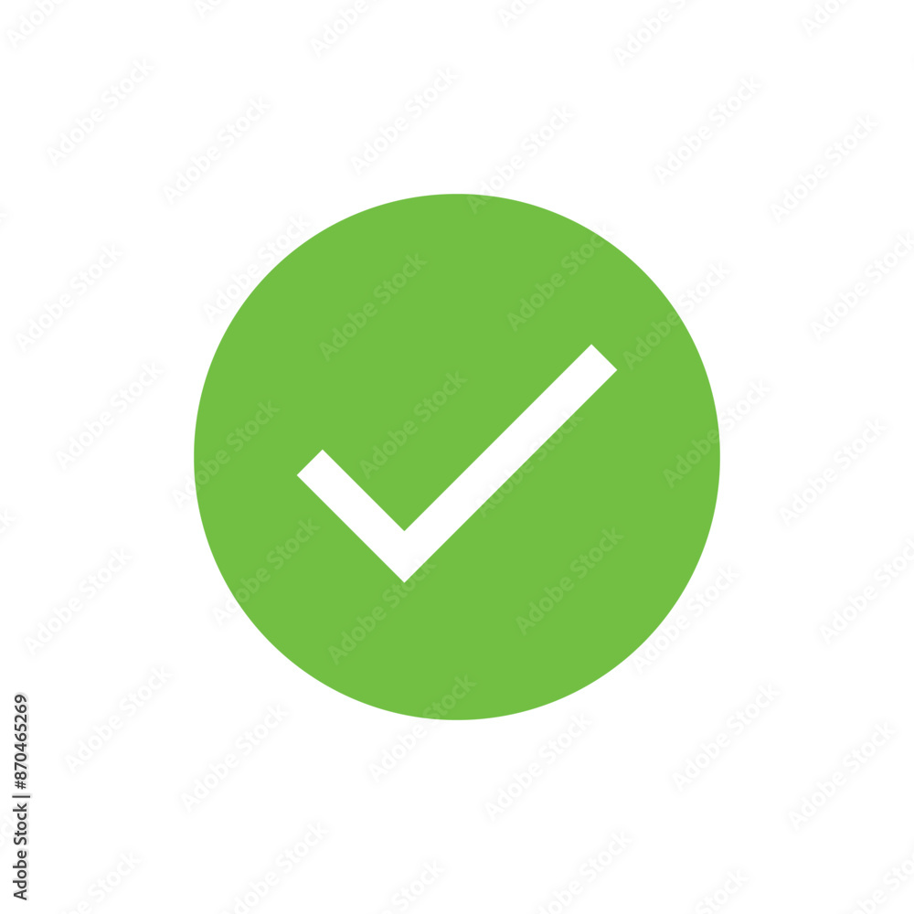 Verified check mark green icon sign vector Verified check mark green icon sign vector