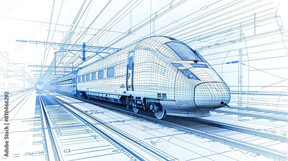 Minimalist Blueprint of High Speed Train Manufacturing Components