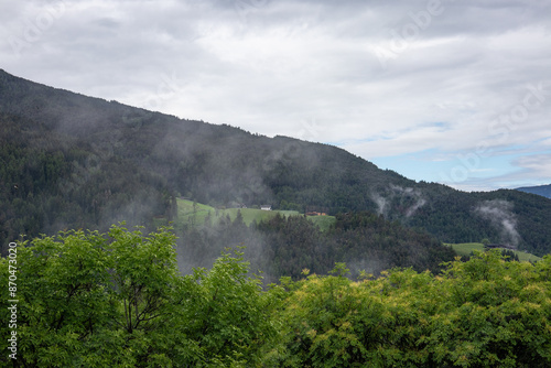 Landscape in Villnoess Valley in South Tyrol