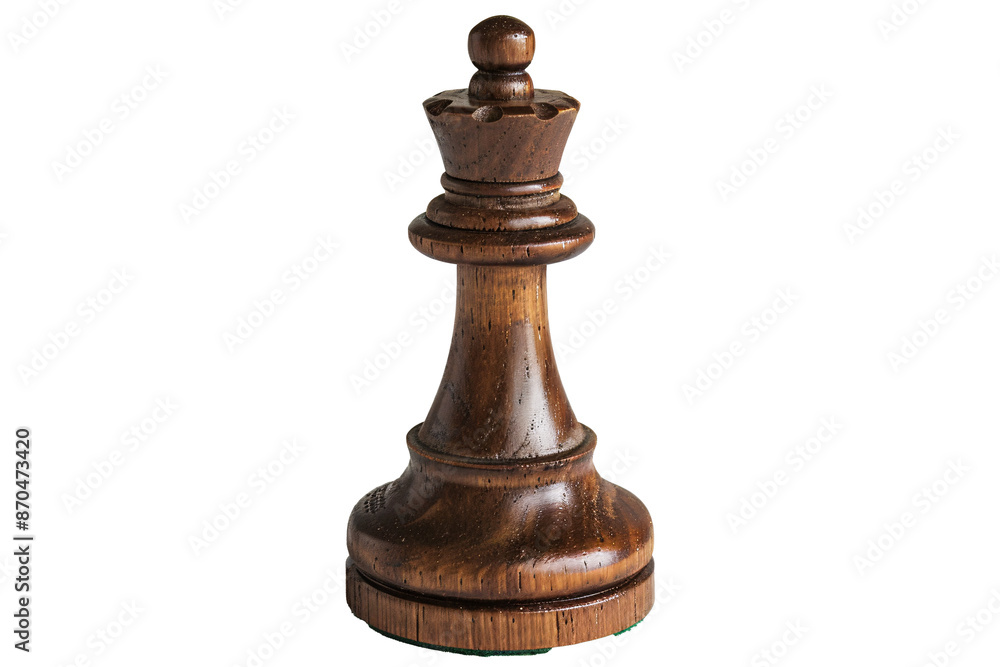 a wooden chess piece on a white background a wooden chess piece on a white background
