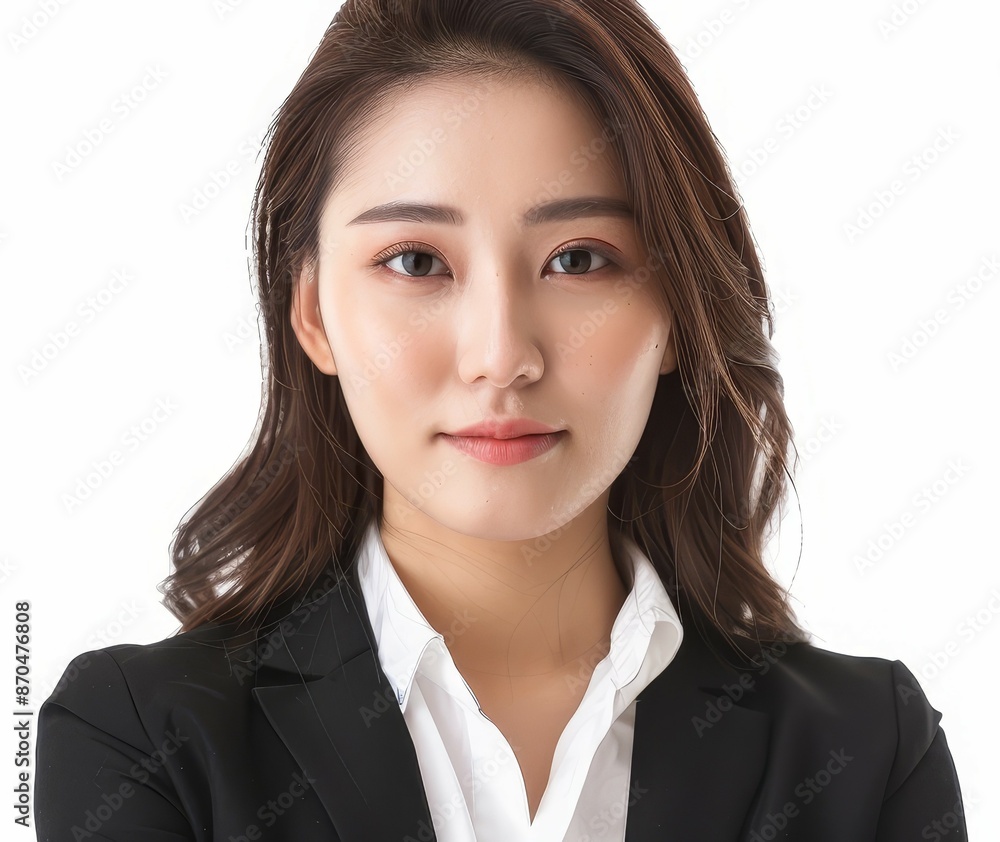 Young Asian businesswoman portrait over isolated white background Young Asian businesswoman portrait over isolated white background