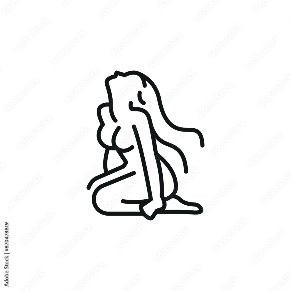 Fototapeta premium Virgo icon. Simple virgo icon for social media, app, and web design. Vector illustration