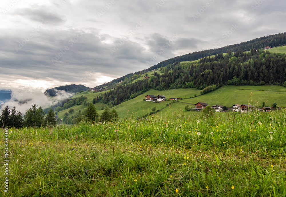 Landscape in Villnoess Valley in South Tyrol Landscape in Villnoess Valley in South Tyrol