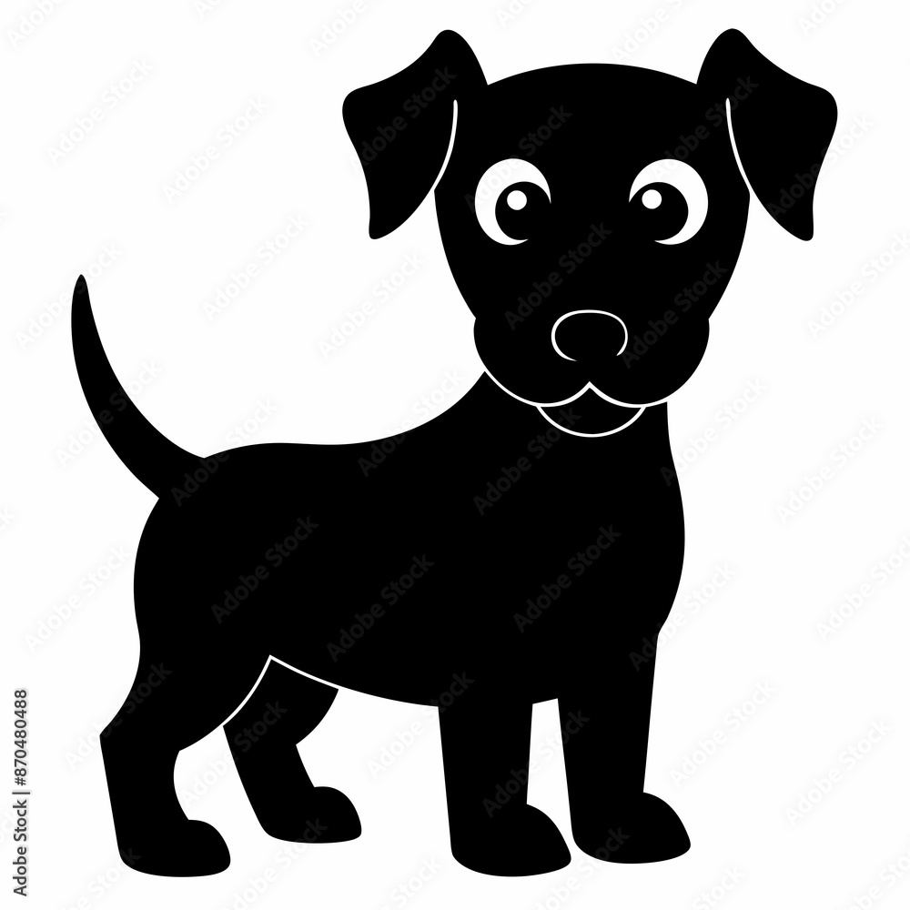 black and white dog,silhouette,vector black and white dog,silhouette,vector
