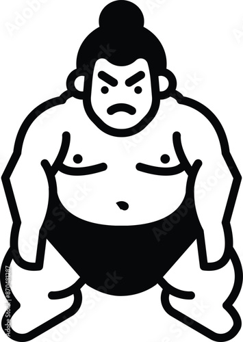 Sumo icon in line style