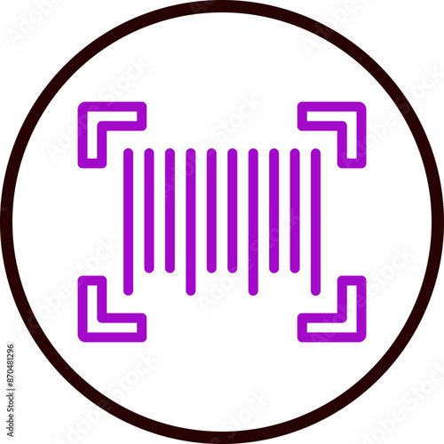 Barcode Vector Line Purple Circle Black