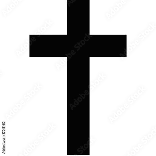 Religion symbol. christian cross vector symbol flat and outline style. Cross symbols. Crucifix. Jesus Christian goddess 