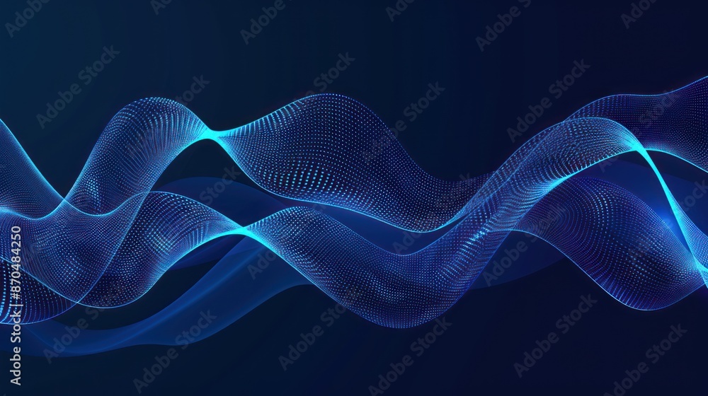 Fototapeta premium Abstract Blue Waves Background