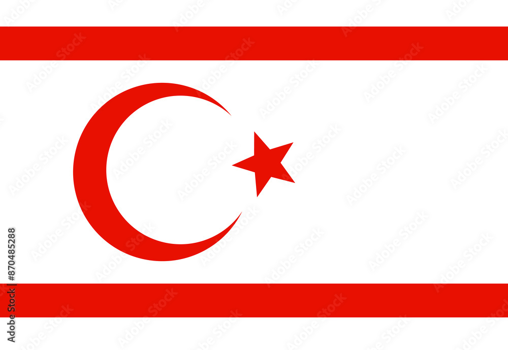 Fototapeta premium Northern Cyprus flag illustrator country flags
